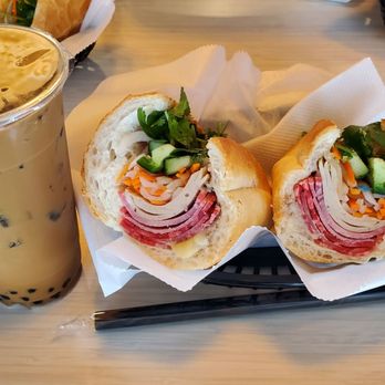 Baguettea - Vietnamese coffee with boba and #1 combination ham - Vietnamese Near Me - Houston, Texas