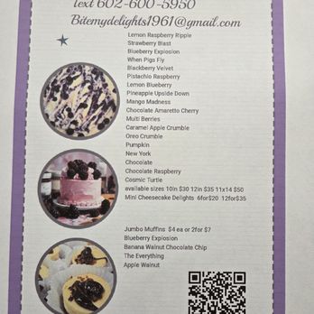 Bite My Delights - Flavors available for ordering - Bakeries Near Me - Mesa, Arizona Bite My Delights - Flavors available for ordering - Bakeries Near Me - Mesa, Arizona