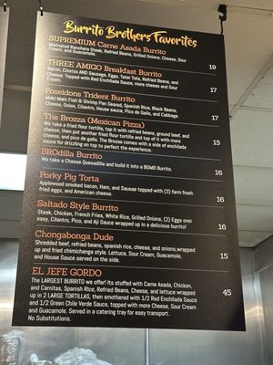 Menu photo 1 Burrito Brothers Huntington Beach, CA