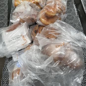 Tous Les Jours - More than 10 pastries smashed in a small paper bag versus putting them in a box - Coffee & Tea Near Me - Haverford, Pennsylvania Tous Les Jours - More than 10 pastries smashed in a small paper bag versus putting them in a box - Coffee & Tea Near Me - Haverford, Pennsylvania