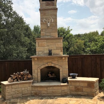 Texas Best Stain - Custom Outdoor Fireplace - Fences & Gates Near Me - Plano, Texas