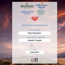 Stardust Adventures Travel Agency - Atlantic Canada Certification