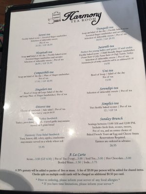 Menu photo 4 Harmony Tea Room Westwood, NJ Menu photo 4 Harmony Tea Room Westwood, NJ