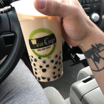TeaCup - Black Milk Tea extra Boba - Bubble Tea Near Me - Des Moines, Washington TeaCup - Black Milk Tea extra Boba - Bubble Tea Near Me - Des Moines, Washington