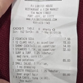 PJ Lobster House - Price Marked as of July 2025 - Seafood Near Me - Port Jefferson, New York PJ Lobster House - Price Marked as of July 2025 - Seafood Near Me - Port Jefferson, New York