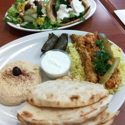 The Chicken Masala Platter and Lamb Gyro with Greek Salad....oh so yummy