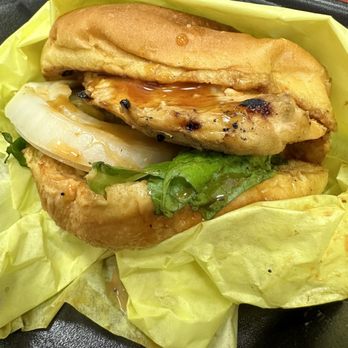2 Krzy Grill - Grilled Chicken sandwich .. generous chicken breast on perfect sandwich roll. - Burgers Near Me - Beaumont, California 2 Krzy Grill - Grilled Chicken sandwich .. generous chicken breast on perfect sandwich roll. - Burgers Near Me - Beaumont, California