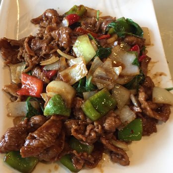 Frying Fish - Lamb in garlic and basil sauce - Szechuan Near Me - Bellevue, Washington