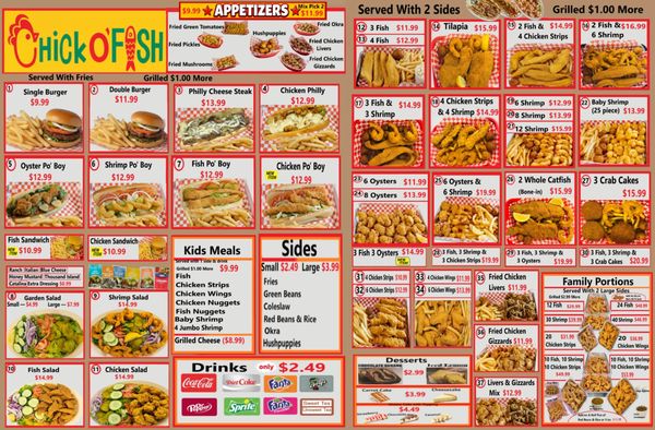Menu photo 4 Chick O' Fish Tulsa, OK