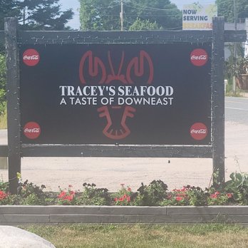 Tracy's Seafood - Highway sign - Seafood Near Me - Sullivan, Maine Tracy's Seafood - Highway sign - Seafood Near Me - Sullivan, Maine