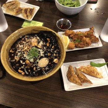 Noods Ramen Bar - Black Garlic Tonkatsu Ramen Deep fried gyoza Kaarage Chicken - Ramen Near Me - Honolulu, Hawaii Noods Ramen Bar - Black Garlic Tonkatsu Ramen Deep fried gyoza Kaarage Chicken - Ramen Near Me - Honolulu, Hawaii