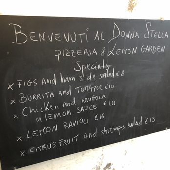 Donna Stella - Dishes of the day - tip of the iceberg! - Pizza Near Me - Amalfi, SA
