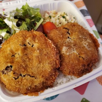 U Kitchen - Menchi Katsu. The size of katsu does vary per visit but the taste is awesome - Japanese Near Me - Honolulu, Hawaii