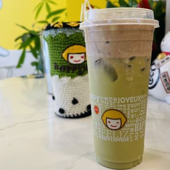 Happy Lemon - Matcha Latte w/ Tiramisu Salted Cheese - Bubble Tea Near Me - Redwood City, California Happy Lemon - Matcha Latte w/ Tiramisu Salted Cheese - Bubble Tea Near Me - Redwood City, California