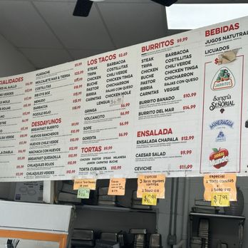 La Chapala Market - Menu. Specials hanging at the bottom. - Convenience Stores Near Me - Goleta, California La Chapala Market - Menu. Specials hanging at the bottom. - Convenience Stores Near Me - Goleta, California