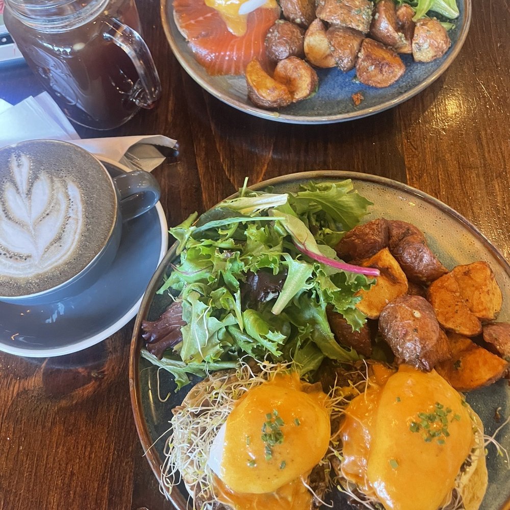 Alchemy Coffee - Duck confit and salmon eggs Benny - Coffee & Tea Near Me - Markham, Ontario Alchemy Coffee - Duck confit and salmon eggs Benny - Coffee & Tea Near Me - Markham, Ontario