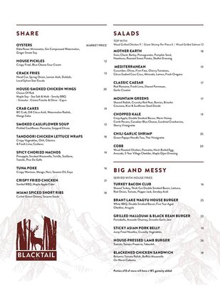 Menu photo 3 Blacktail Bar Kananaskis, AB Menu photo 3 Blacktail Bar Kananaskis, AB