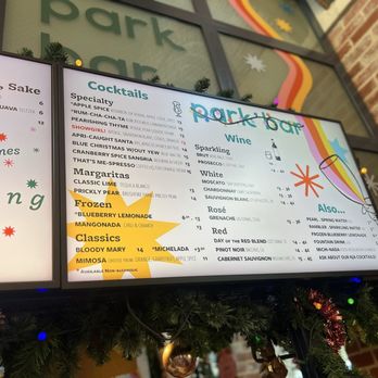 Park Bar - Menu - Wine Bars Near Me - San Antonio, Texas