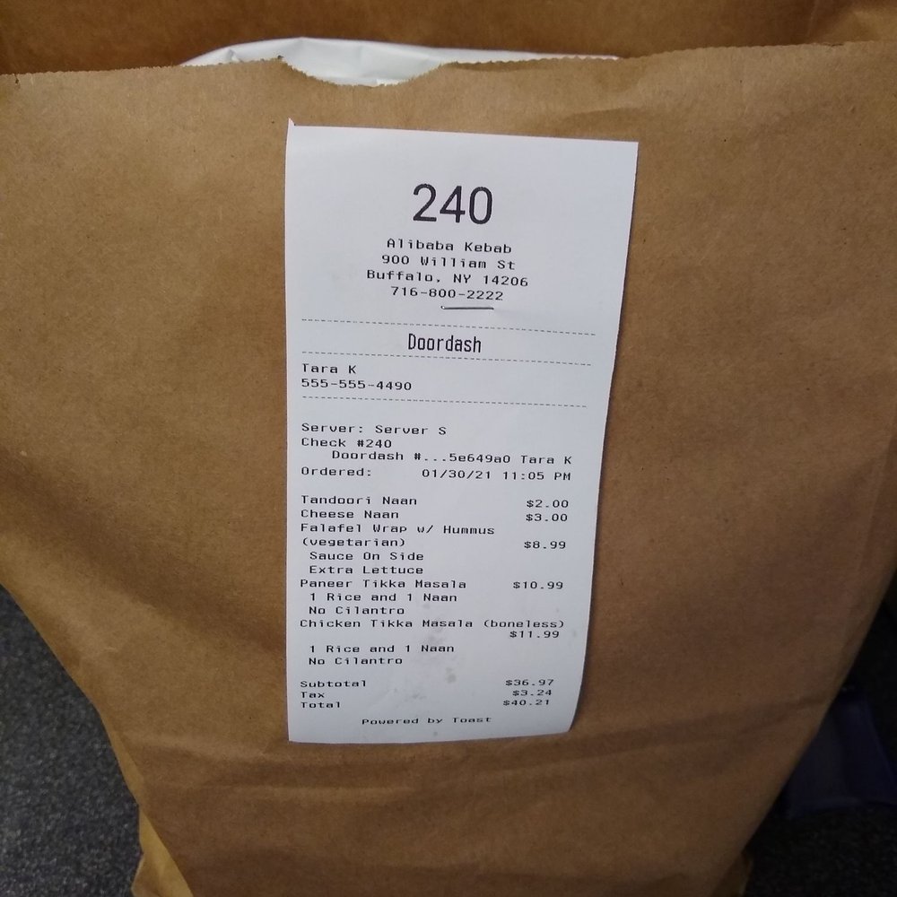 Alibaba Kebab - Midnight snack DoorDash delivery to satisfy a family falafel-slash-tikka hankering. - Kebab Near Me - Buffalo, New York Alibaba Kebab - Midnight snack DoorDash delivery to satisfy a family falafel-slash-tikka hankering. - Kebab Near Me - Buffalo, New York