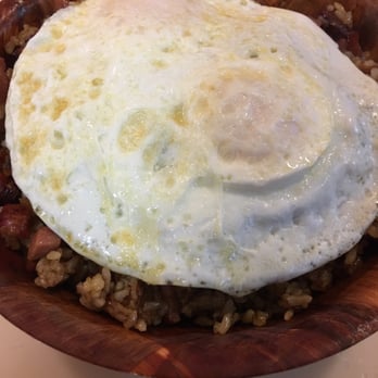 My Cafe - Meat lovers Fried rice - kama'aina style (ham, spam, bacon, Portuguese sausage) - Breakfast & Brunch Near Me - Kapolei, Hawaii My Cafe - Meat lovers Fried rice - kama'aina style (ham, spam, bacon, Portuguese sausage) - Breakfast & Brunch Near Me - Kapolei, Hawaii