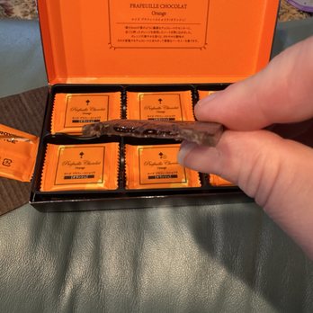 Royce' Chocolate - Santa Clara - Inside of the Orange Prafeuille Chocolate - Chocolatiers & Shops Near Me - Santa Clara, California Royce' Chocolate - Santa Clara - Inside of the Orange Prafeuille Chocolate - Chocolatiers & Shops Near Me - Santa Clara, California