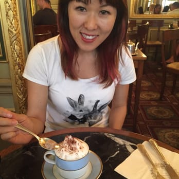 Ladurée - The fancy cappuccino.  I like how they put chantilly cream and cocoa powder on top.  Starbucks doesn't do that! - Tea Rooms Near Me - Paris, 75