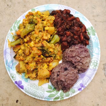 Hare Krishna - Vegetarian chili, creamy vegetable curry, two scoops of dessert - Indian Near Me - San Diego, California