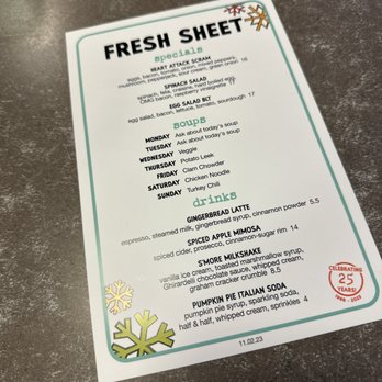 Snow City Cafe - Specials, soups and drink menu. - Breakfast & Brunch Near Me - Anchorage, Alaska