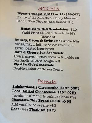 Menu photo 2 Wyatt’s Place Keaau, HI Menu photo 2 Wyatt’s Place Keaau, HI