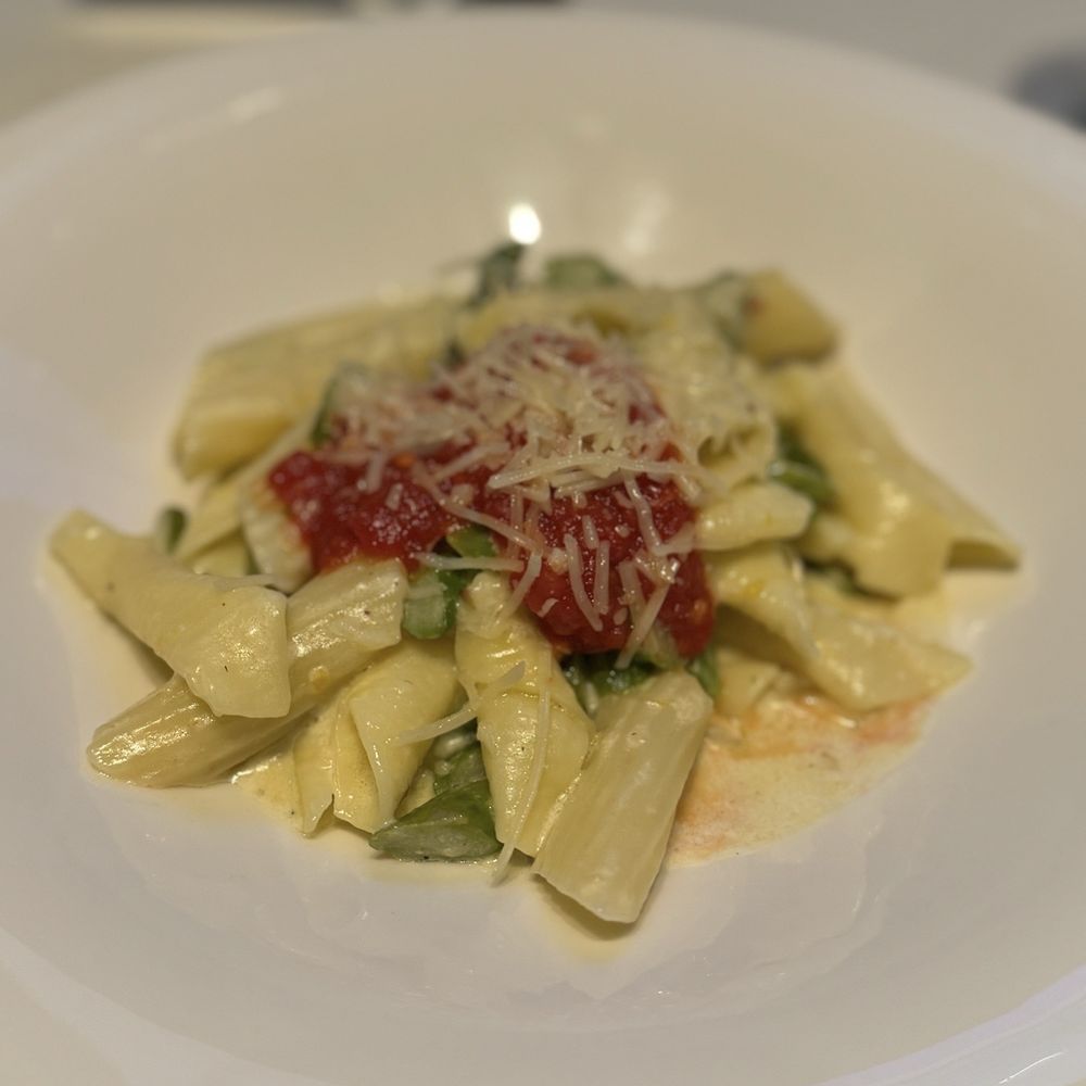 the Albert - Garganelli with asparagus and tomato - New American Near Me - Chicago, Illinois the Albert - Garganelli with asparagus and tomato - New American Near Me - Chicago, Illinois