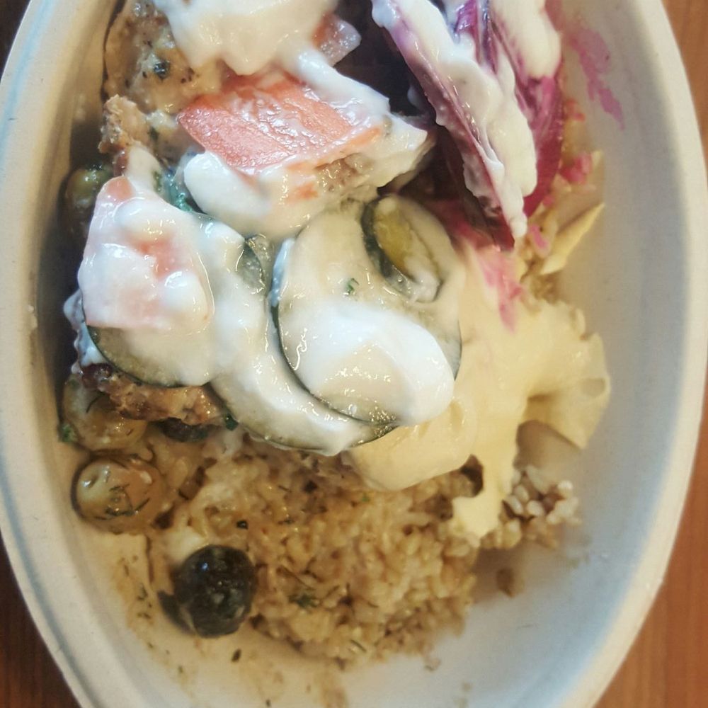 Chicken shish tawook rice bowl Chicken shish tawook rice bowl