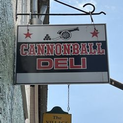 Cannonball Deli - CannonbLl Deli sign in Harper's Ferry.