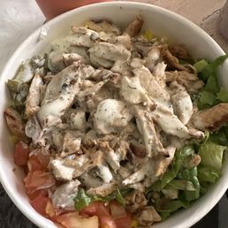 Chicken Shawarma bowl with no onions