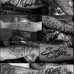 Beyond The Surface - Tattoo Lettering, Looking for tattoo deals , fill out a tattoo service form at Downbeyond.org