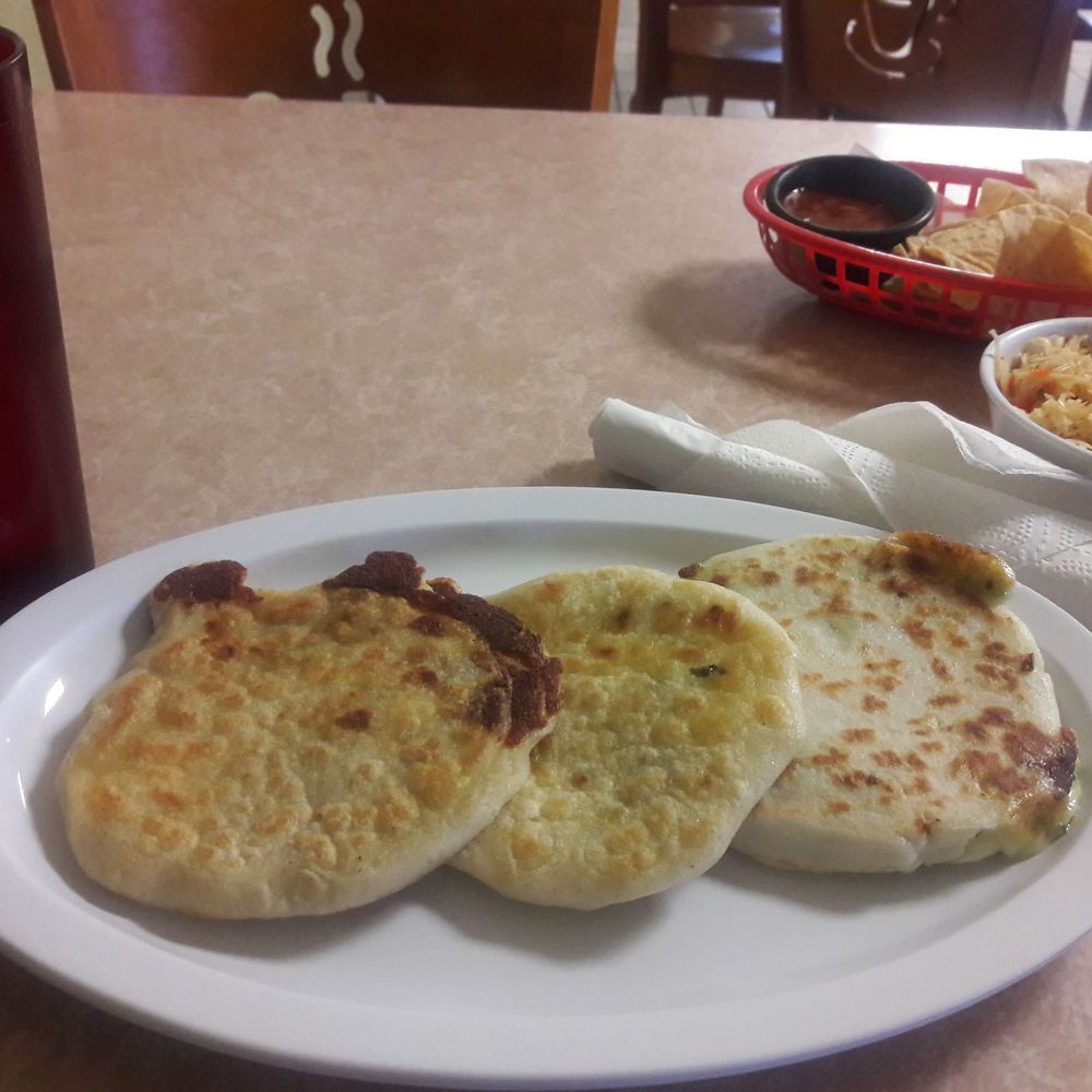 Restaurante El Guanaquito - My delicious pupusas! A cheese and beans one, a cheese and jalapeños one, and a cheese and zucchini one (in a rice tortilla). - Salvadoran Near Me - Phoenix, Arizona Restaurante El Guanaquito - My delicious pupusas! A cheese and beans one, a cheese and jalapeños one, and a cheese and zucchini one (in a rice tortilla). - Salvadoran Near Me - Phoenix, Arizona
