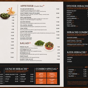 KANZI - Kanzi menu - Sushi Bars Near Me - The Colony, Texas