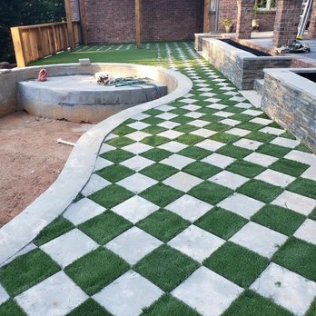 Ampro Excavation - a patio with a checkerboard pattern - Excavation Services Near Me - Villa Rica, Georgia Ampro Excavation - a patio with a checkerboard pattern - Excavation Services Near Me - Villa Rica, Georgia