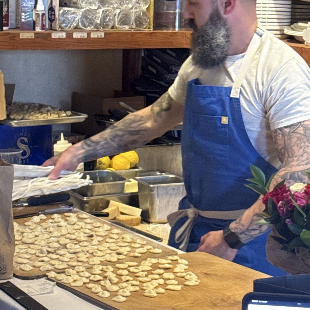 Mark making the off menu special for the night: orecchiette with sausage and broccoli Mark making the off menu special for the night: orecchiette with sausage and broccoli