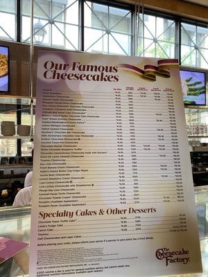 Menu photo 5 The Cheesecake Factory Westlake, OH Menu photo 5 The Cheesecake Factory Westlake, OH