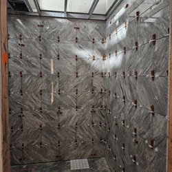 Central Texas Flooring - Huge walk in shower at Woodhouse Spa