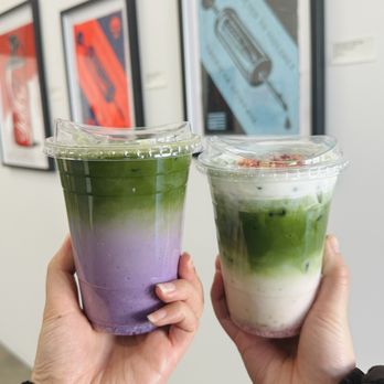 Reinne’s Place - Ube + Ube Matcha & Strawberry Shortcake Matcha - Coffee & Tea Near Me - Long Beach, California Reinne’s Place - Ube + Ube Matcha & Strawberry Shortcake Matcha - Coffee & Tea Near Me - Long Beach, California