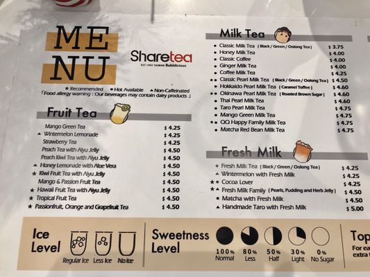 Menu photo 6 Sharetea Austin, TX