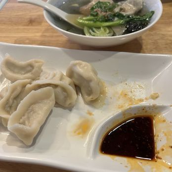 Dim Sum Corner - Pork and chive dumplings and wonton soup - Dim Sum Near Me - Philadelphia, Pennsylvania