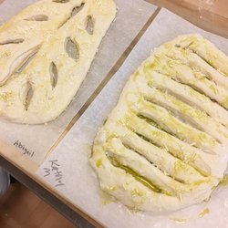 King Arthur Baking School - Our bread...ready for the oven!