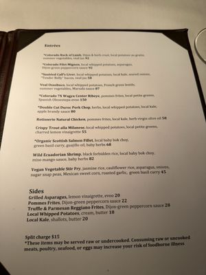 Menu photo 2 Cache Cache Bistro Aspen, CO