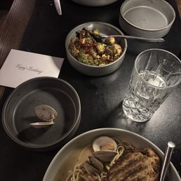 Linguini & Clams Crispy Brussels Sprouts Linguini & Clams Crispy Brussels Sprouts