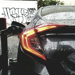 Chau's 76 - Area code 626 graffiti on commercial vehicle