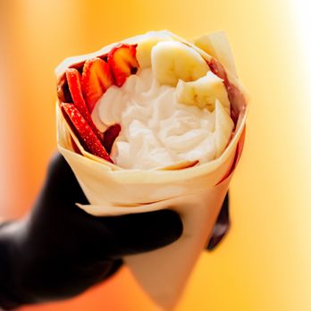 Layers By KC - Sweet crepe cone with Nutella, strawberry, bananas, and whip cream - Desserts Near Me - Mulberry, Florida Layers By KC - Sweet crepe cone with Nutella, strawberry, bananas, and whip cream - Desserts Near Me - Mulberry, Florida