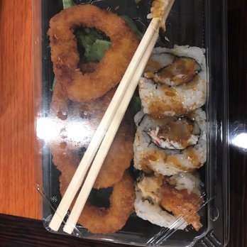 Ninja Sushi - My son's half eaten ika rings with tempura combo - Sushi Bars Near Me - Kapolei, Hawaii Ninja Sushi - My son's half eaten ika rings with tempura combo - Sushi Bars Near Me - Kapolei, Hawaii