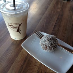 Iced Chai with a delicious sweet treat @ Crave